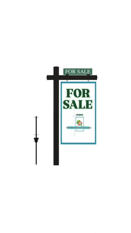 Black Real Estate Sign Post Rental quinte west