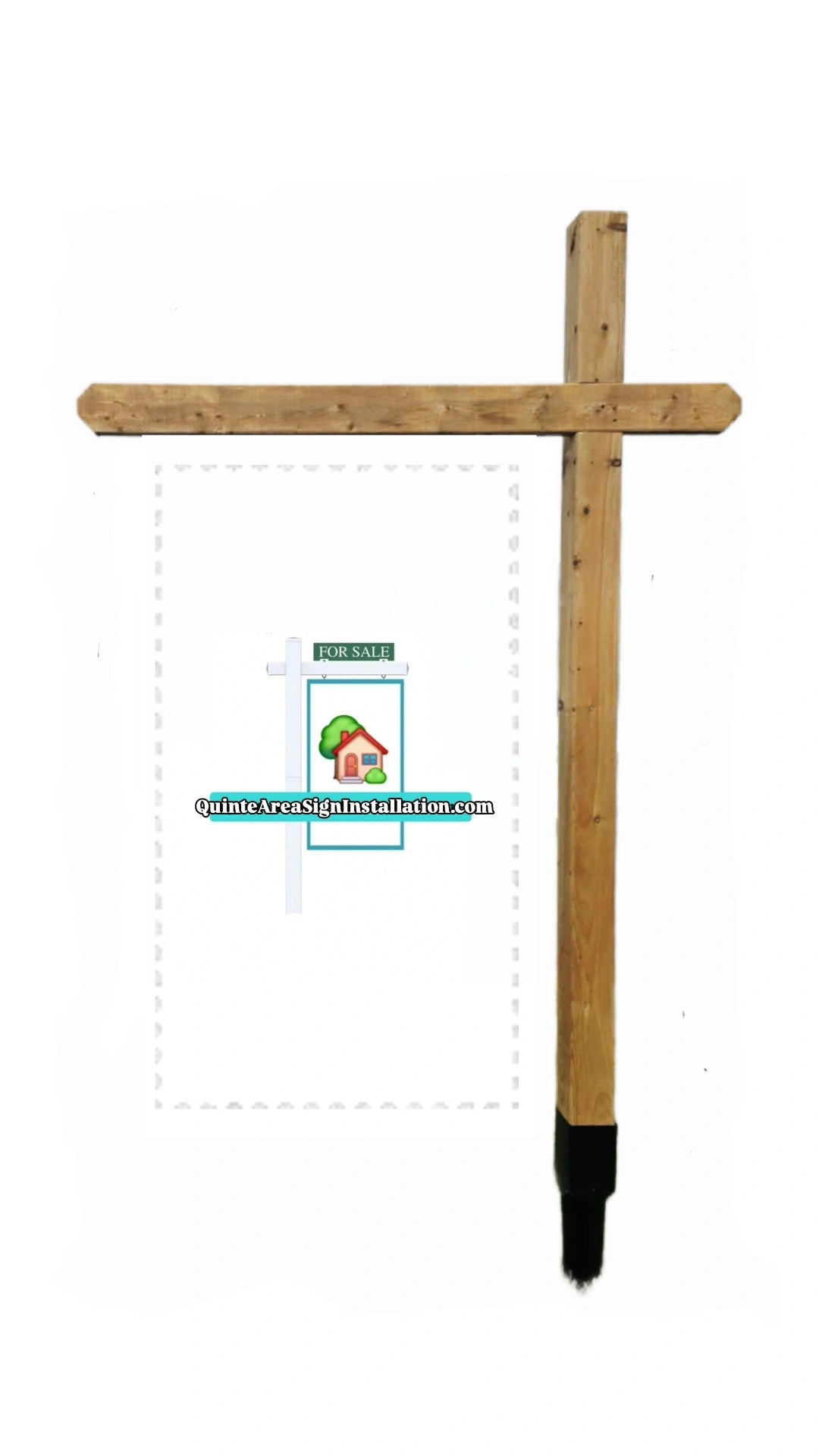 Extra Sturdy Wooden Real Estate Sign Post